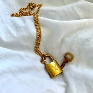 Authentic Louis Vuitton Padlock Necklace